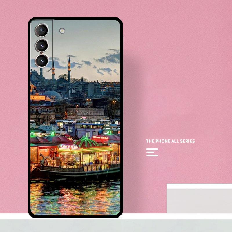 Türkei Istanbul Szenerie Hülle Für Samsung Galaxy S23 S22 Ultra Plus S8 S9 S10 Plus Note 10 20 S21 FE S20 FE Abdeckung