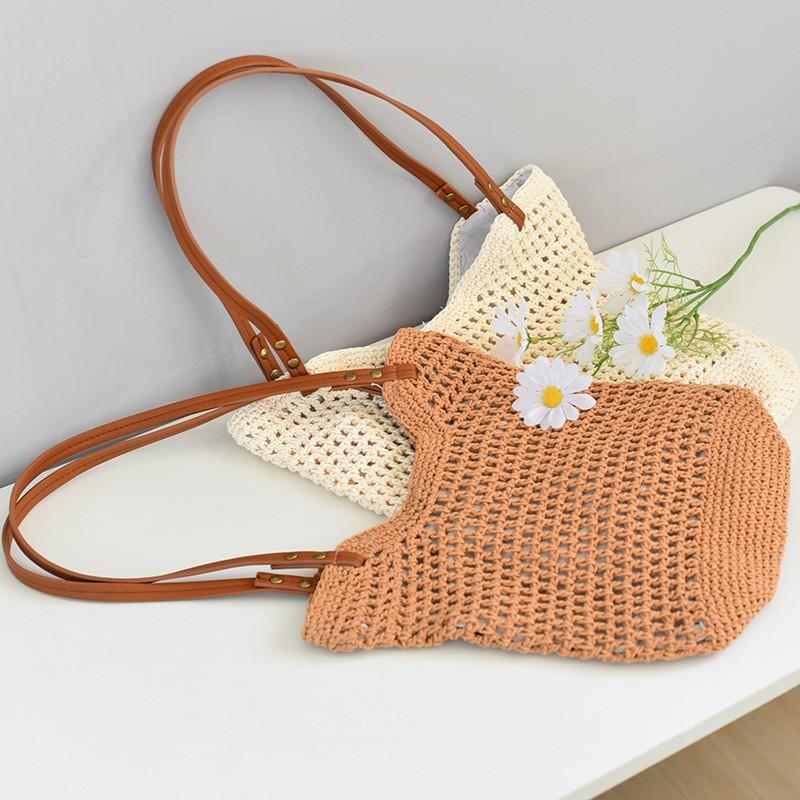 Weaving Beach Holiday Tote Bag Women's Large-capacity Shoulder Handbag