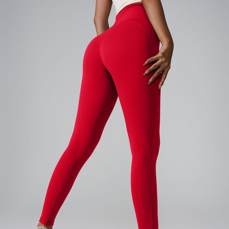 High-Waisted Seamless Yoga Leggings With Pockets Womens Slim Fit Workout Pants Breathable Compression Tights