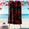 Bold Glowing Mushrooms Dance Print Beach Towel, Quick Drying, Suitable for Travel, Outdoor Sports, Jogging, the Beach and Swimming, Gift