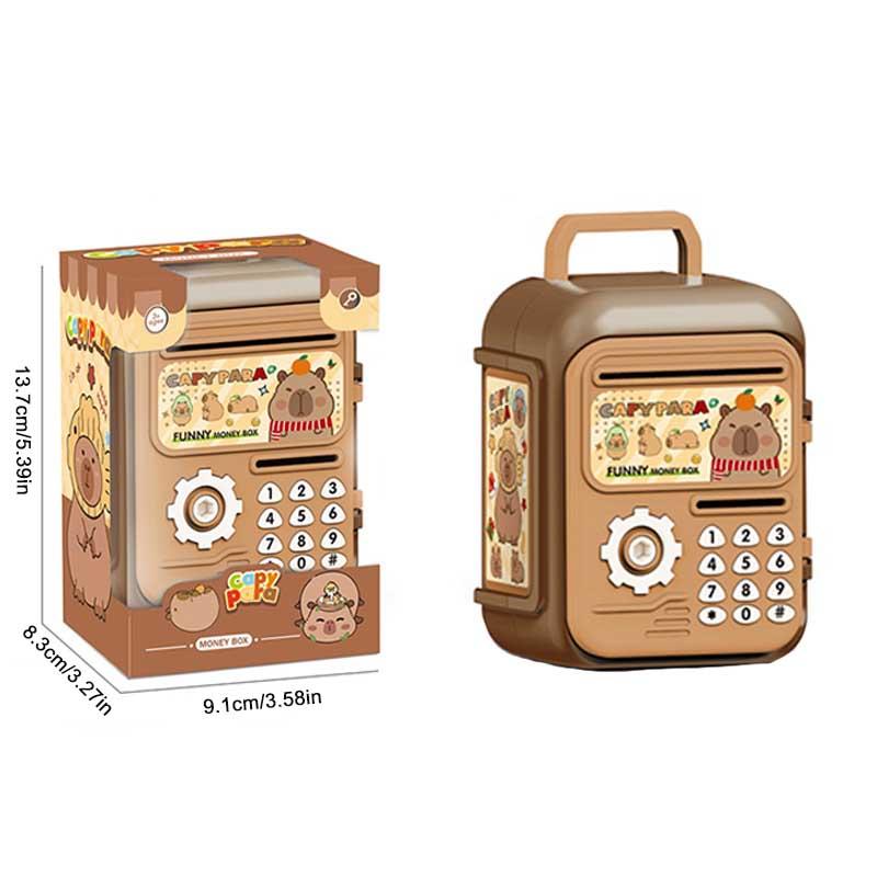 Cartoon Capybara Atm Money Box Piggy Bank Password Digital Coins Cash Deposit Children Security Saving Safe Box Kid Gift