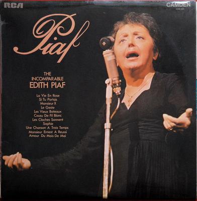 LP Record EDITH PIAF - The Incomparable Edith Piaf CDM1061 RCA Camden 1970 UK Pop Used