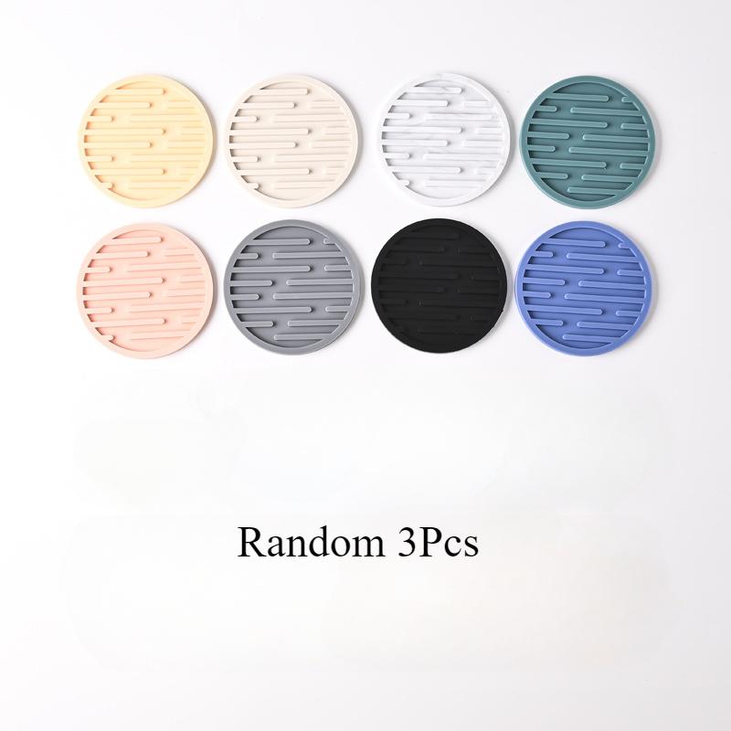 

3 шт. 10 см силиконовая подставка круглая термостойкая резиновая подставка под кофейную чашку чайная кружка стеклянный держатель для напитков декоративный коврик для стола