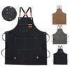 1 Stück mit Taschen Modische Schürze Frau Küche Wasserdicht Leinwand Mann Arbeitskleidung Kellner Restaurant Professionell