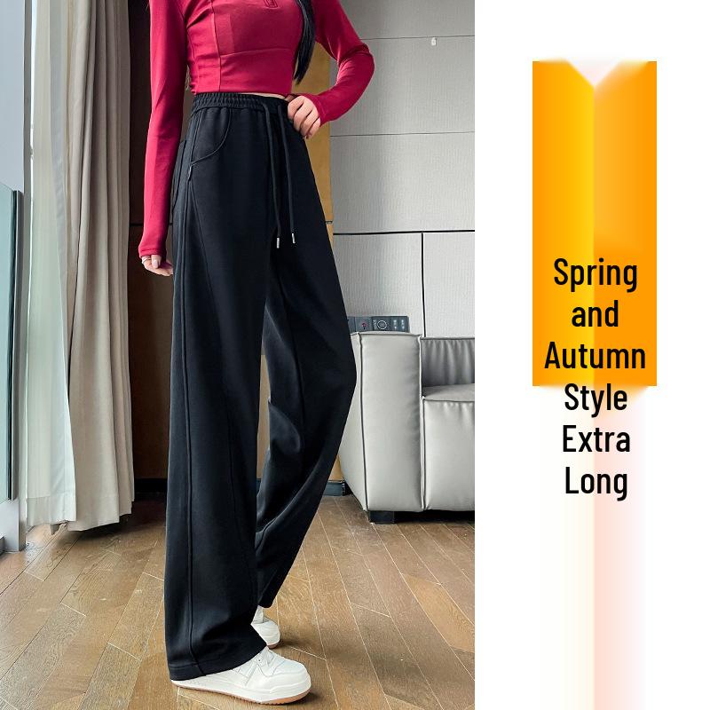 

Женские брюки-бананы весна/осень 2024: Узкие, стройнящие спортивные штаны прямого кроя с широкими штанинами на флисовой подкладке для спорта. XL