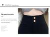 Women's High-Waist A-Line Black Suit Shorts - Summer 2024 - Slimming Fit with Elastic Waistband.