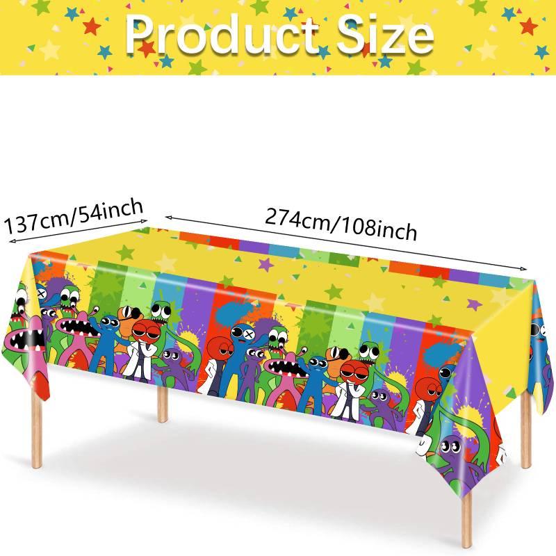 Rainbow Friends Party Supplies Tableware Balloons For Kids Birthday Decor