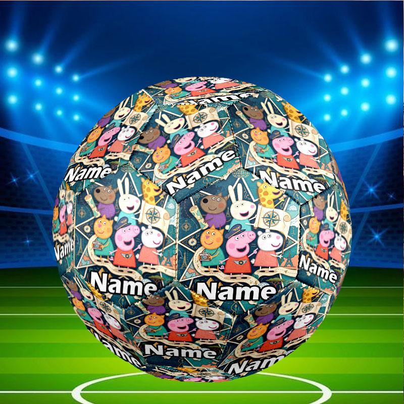 Custom Name Personalized Peppa Pig Print Size 5 Soccer Ball Training & Match Football, for Team, Kicking, Gift for Football Enthusiasts