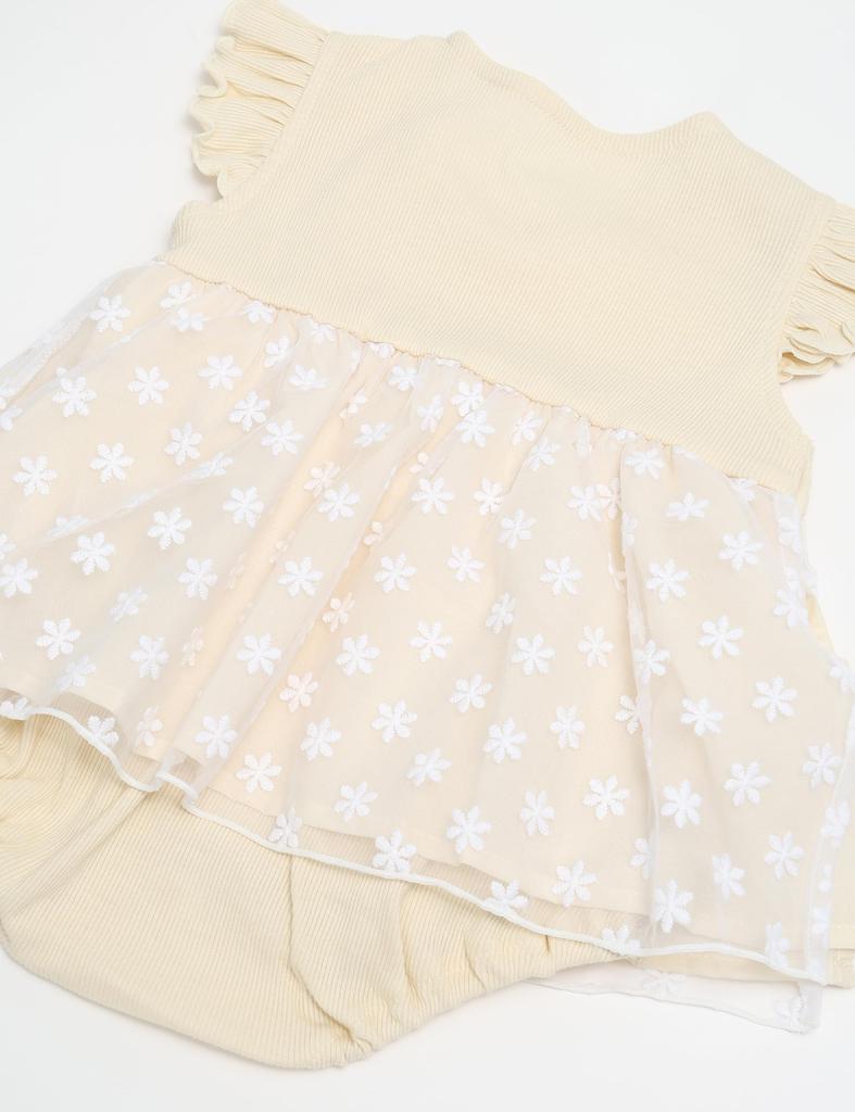 Floral Tulle Skirt Romper OW 70 Baby [Kids Zoo] Rompers/Coveralls