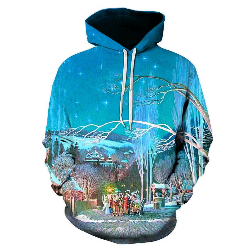 2024 3D Snowman Hoodie, Fun Sweatshirt, Punk Hip-hop Hoodie Oversized Sweatshirt Christmas Men/women Hooded Sweaters