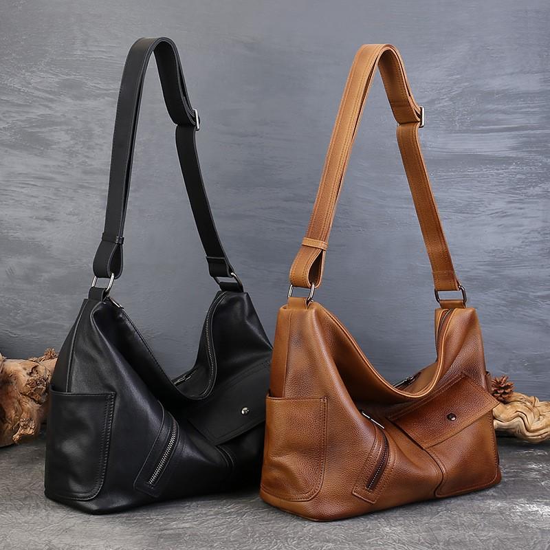 Borsa a Tote Casual Johnature in Vera Pelle da Donna Grande Borsa Morbida Pelle di Mucca Grande Capacità Borsa a Spalla Tracolla