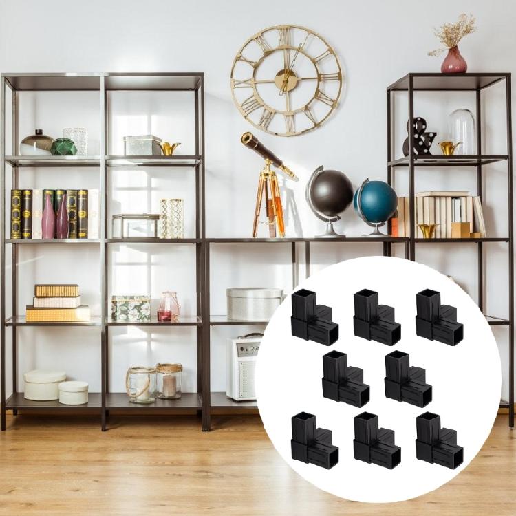 8lots Plastic Square Tube Joints Heavy Duty Square Pipe Fittings for Outdoor Indoor Furniture Greenhouse Frame Assembly