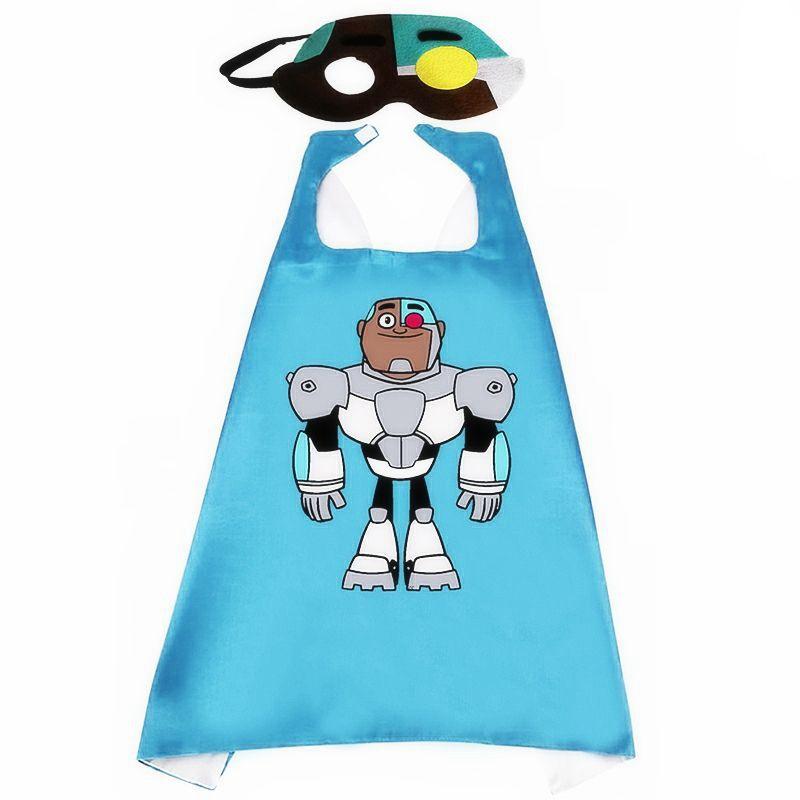 Anime Titan Teen Cyborg Costume Comic Superhero Cosplay Jumpsuit Dress Fancy