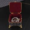Leichter Luxus Retro Prinzessin Schmuckschatulle Europäische Metall Schmuckschatulle Exquisites Emaille Halsketten Schmuck Hochwertige Aufbewahrungsbox