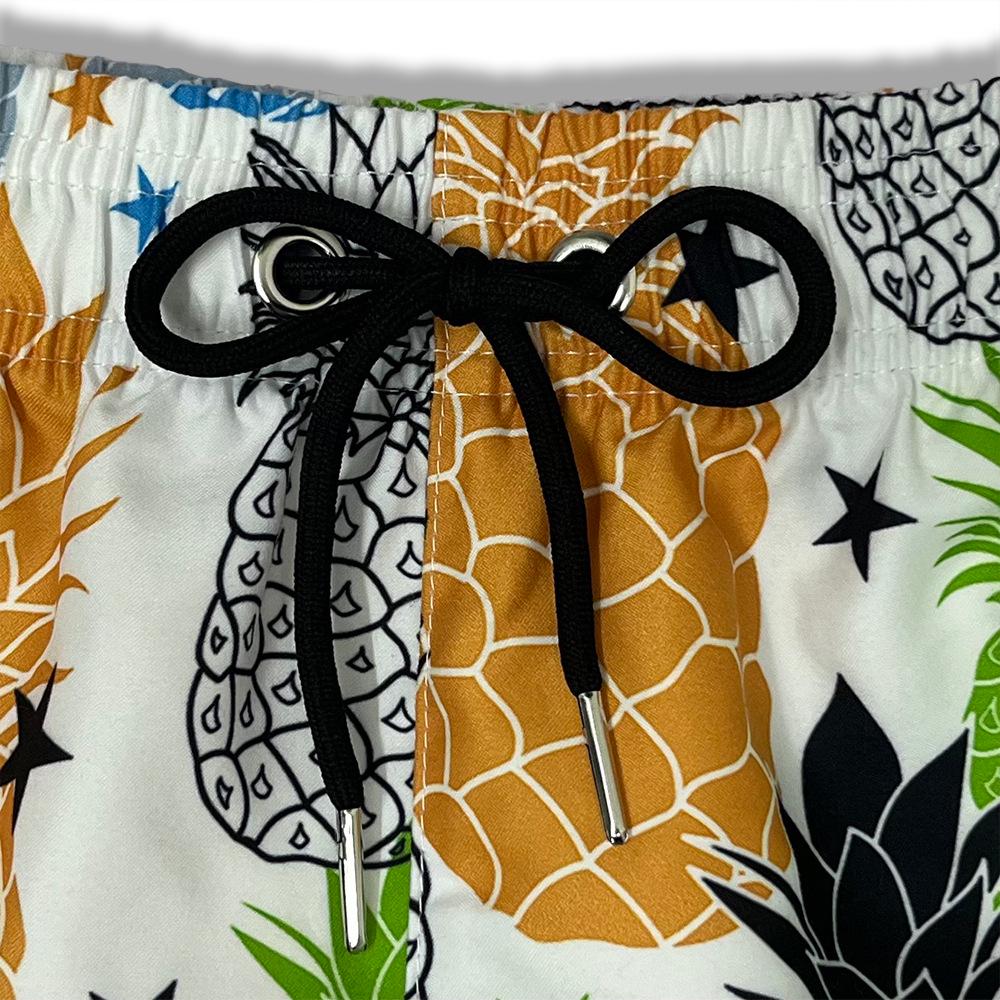 Męskie, szybkoschnące, elastyczne spodenki plażowe – duży rozmiar, luźny krój, styl czteropunktowy do uprawiania sportów rekreacyjnych