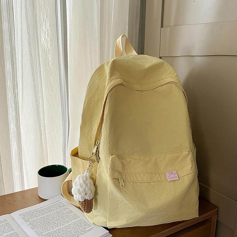 New High-value Schoolbag, Female Sweet Dopamine Candy-colored Backpack, Lightweight and Large-capacity Backpack for Junior and High School