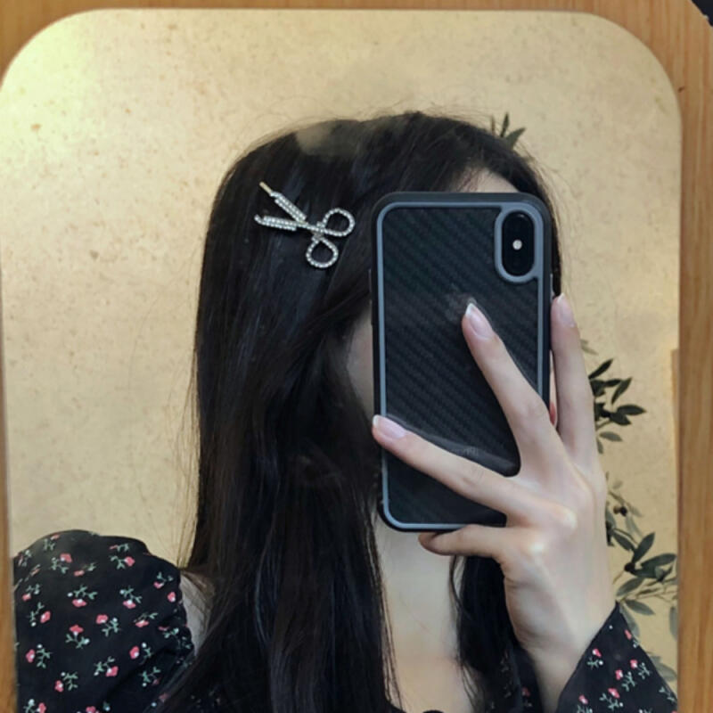 Glitter cubic scissors point pin hairpin