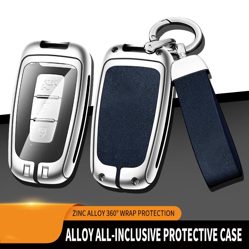 Zinc Alloy Leather Car Key Case For Hyundai Solaris Hb20 I30 Veloster Sr Ix35 Elantra Accent For Kia Sportage K5 Rio Sportage K2