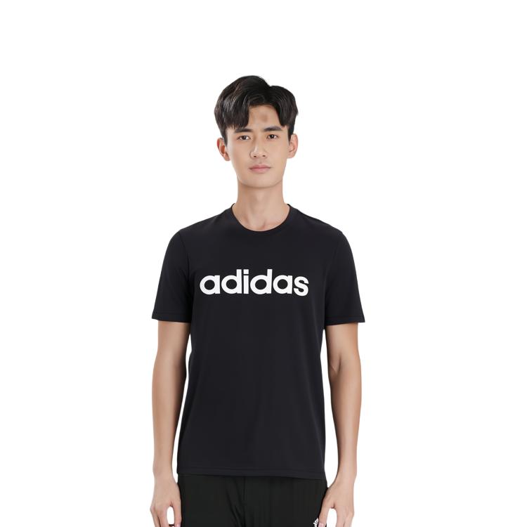 Adidas Neo T Shirts Men's Black Crew Neck Moderate Straight Fit H16311