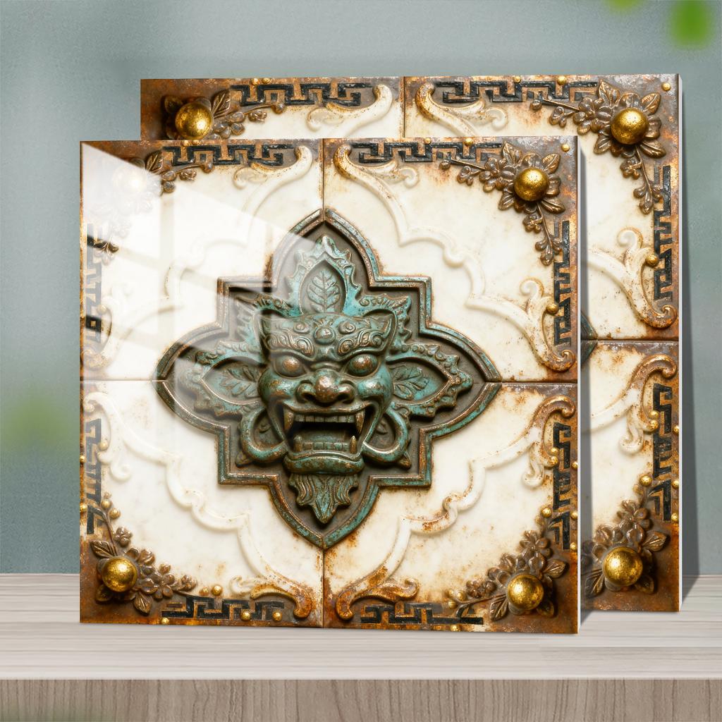 Waterproof 3D Tile Stickers Self-Adhesive PVC Wall Decals - Herringbone & Brick Style for Kitchen Backsplash Decor - Multi Designs