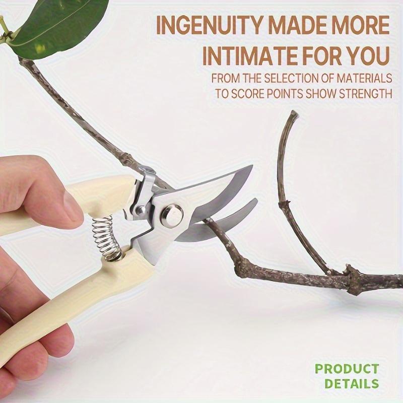 Professional Stainless Steel Garden Pruning Shears - Suitable for All Seasons, Perfect for Bonsai, Orchards, and Gardening Tasks