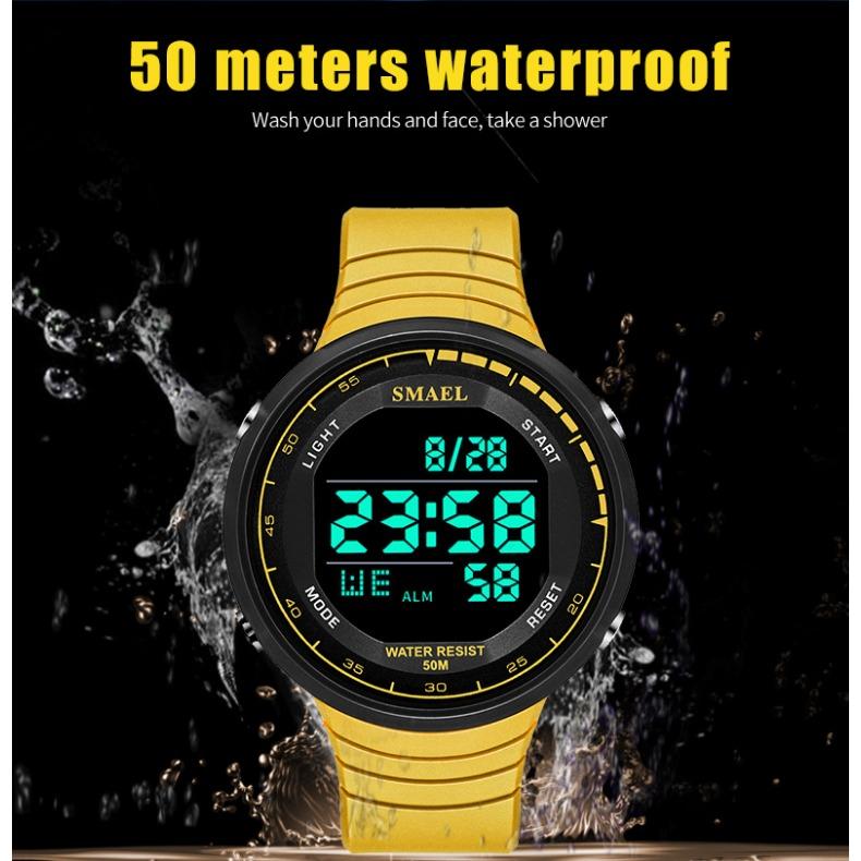 SMAEL Ceas electronic de agrement în aer liber pentru studenți, bărbați și femei, Ceas sport multifuncțional Ceas cu alarmă luminos