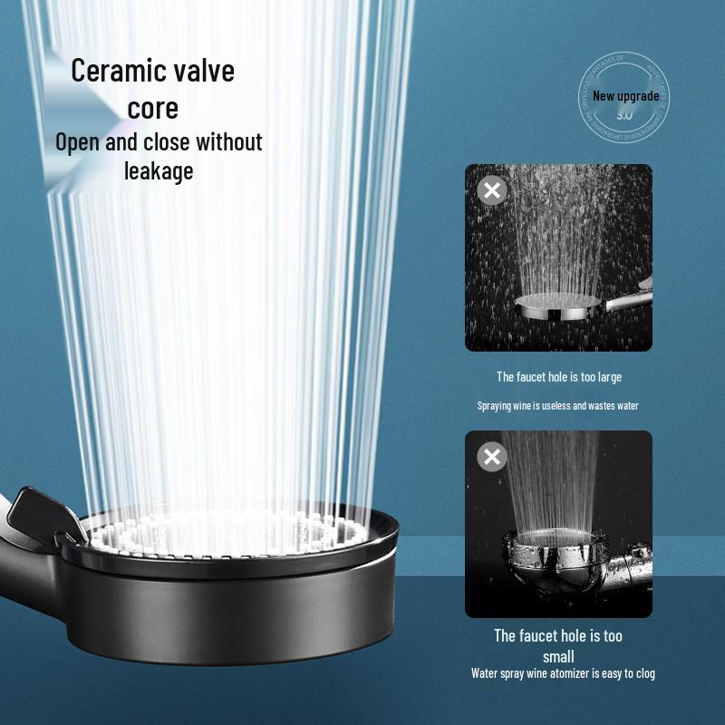 High-Pressure 5-Speed Handheld Shower and Faucet Set