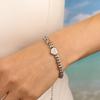 Elegant Heart & Round Bead Bracelet: European & American Style for Girls