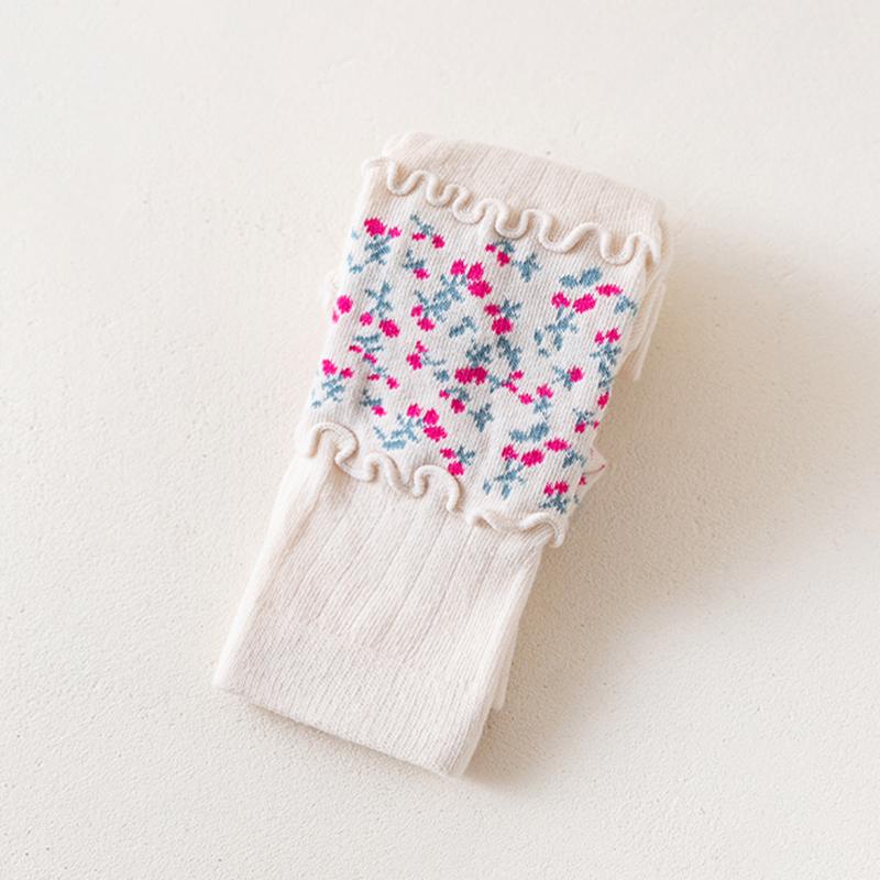 Jenter bomull skinny leggings vår høst og vinter blomster utskrift