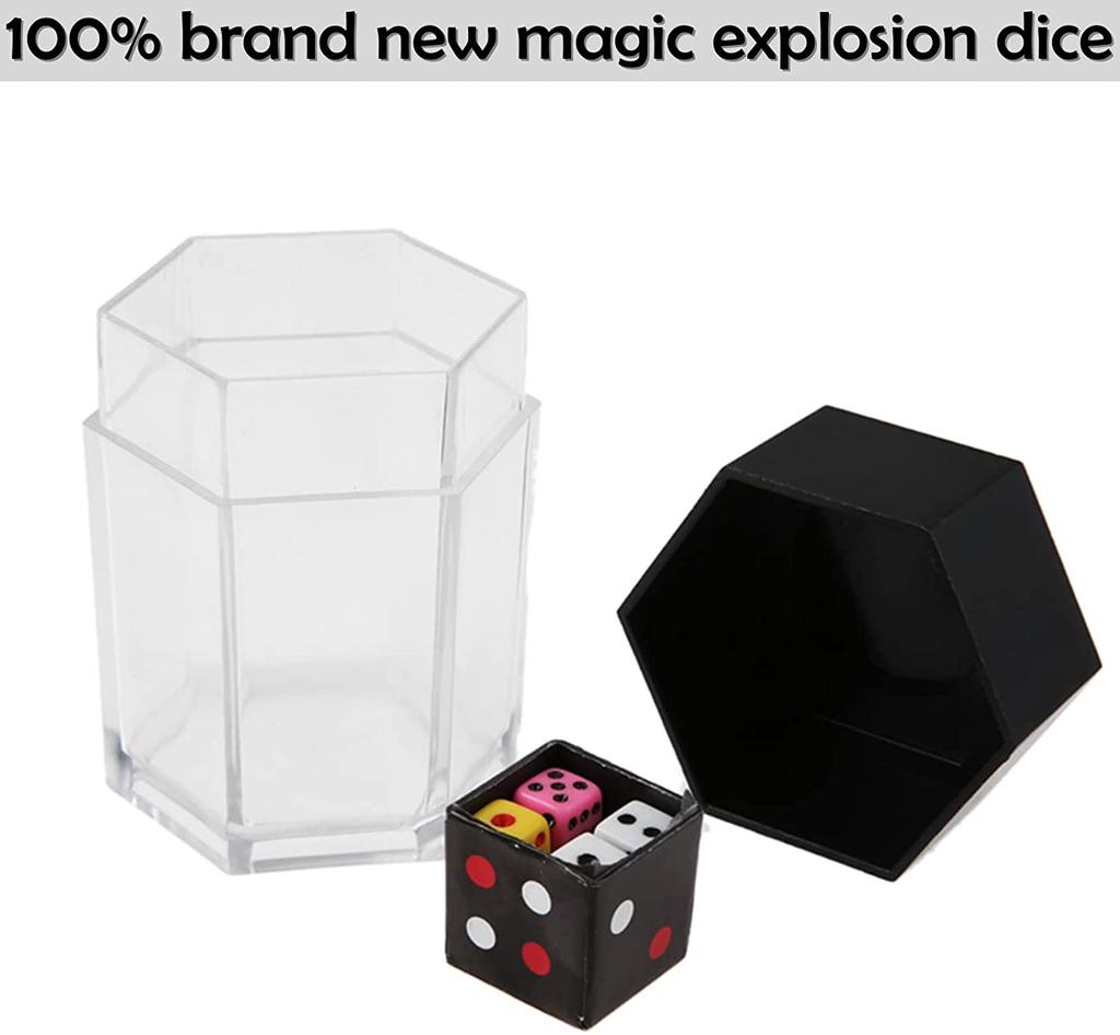 Magic Prop Explosion Dice Easy Magic Trick Novelty Funny Toy Mini Colorful Dice Close-Up Stage Performance Gift For Kid Children