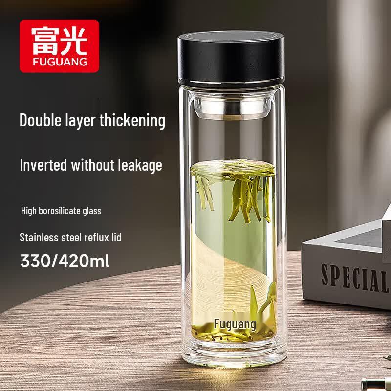 Portable Business Double-Layer Glass Tea Infuser Bottle