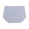 Women's Mid-High Waist Seamless Ice Silk Antibacterial Briefs - Breathable Mulberry Silk Crotch Shorts for Summer