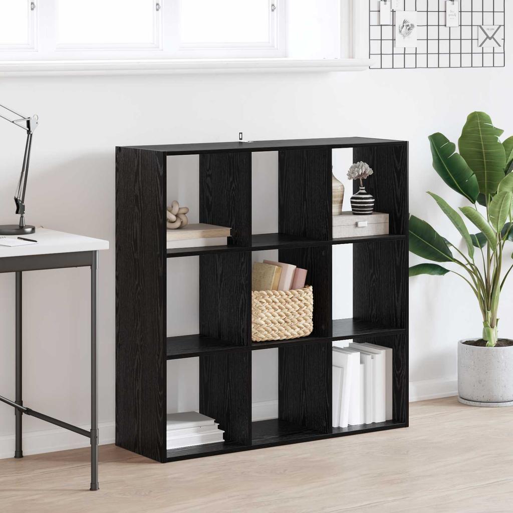 Bookshelf Black Oak 102 x 32 x 102 cm