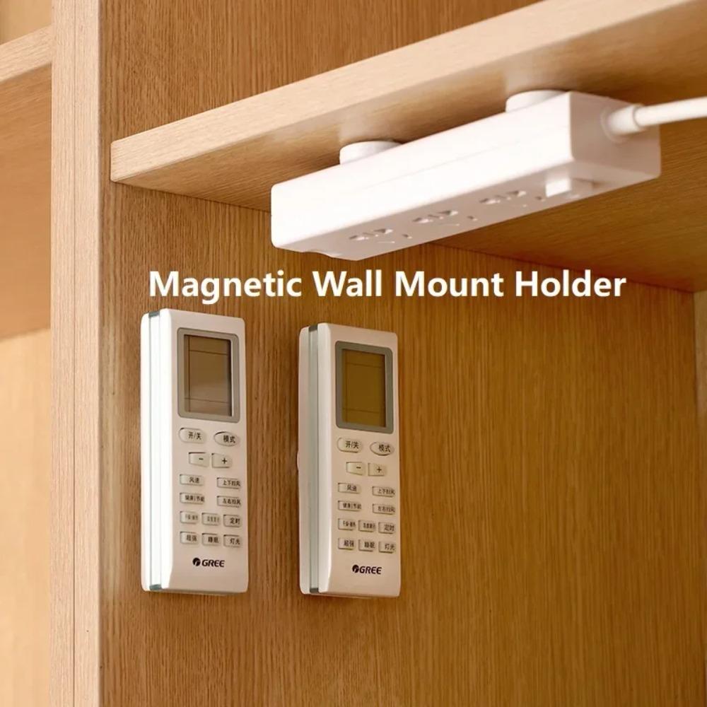 1 Set Magnetic Remote Control Holder Wall Mount TV Remote Holder Wall Mount Fan Remote Holder Magnetic Hooks Fridge Sticker