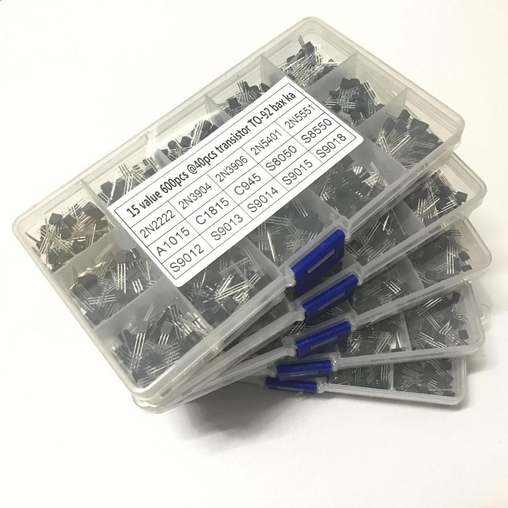 600pcs In Line Transistor NPN TO-92 PNP 2N2222-S9018 Foreign Trade Electronic Components Sample Box