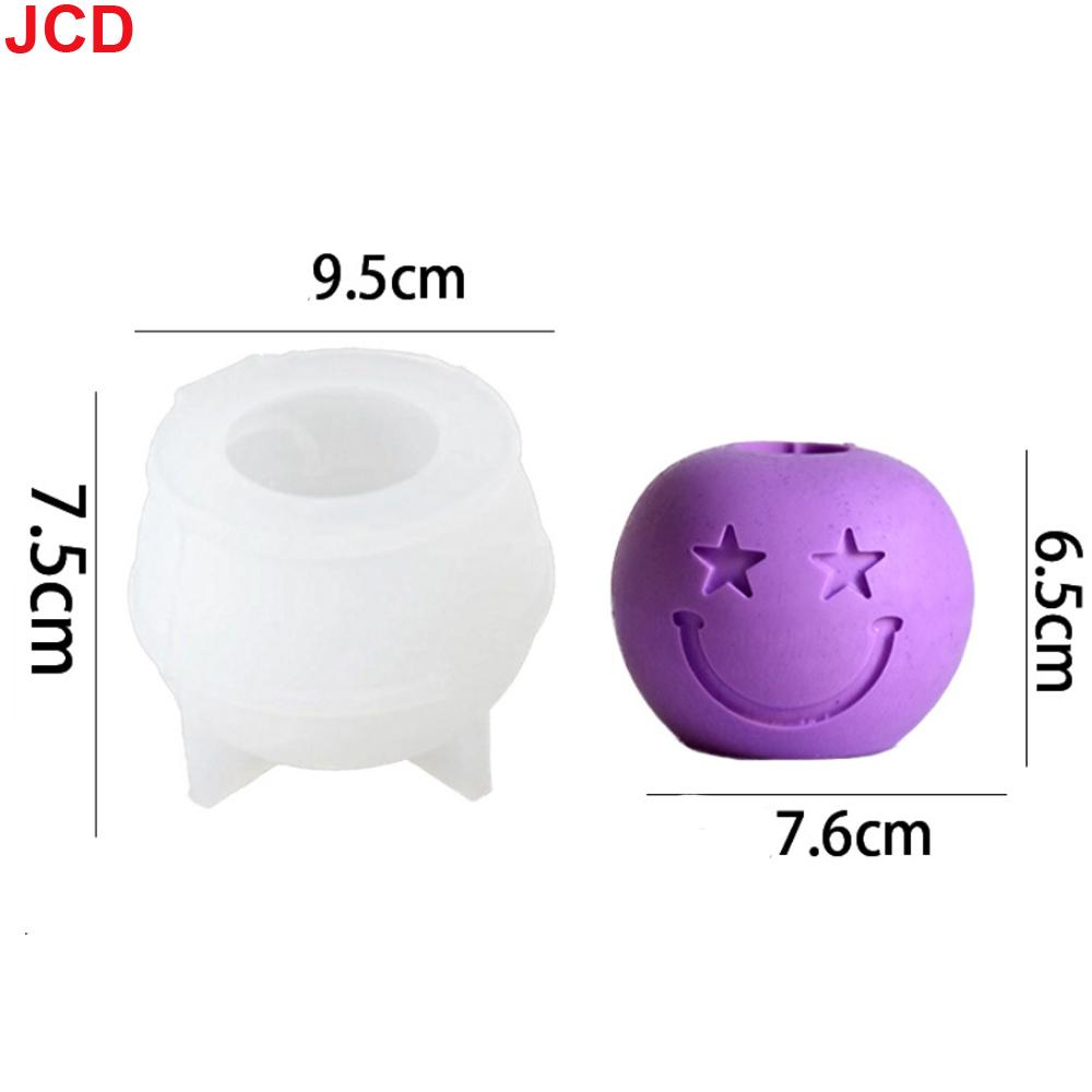 

JCD Six Species Apple Expression Candle Holders Silicone Mold DIY Creative Handmade Gypsum Pendant Mold Gift Decor Silicone Mold