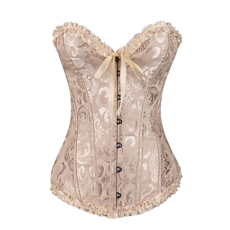 European Size 819 Black Court Corset: Abdomen Control Body Shaper