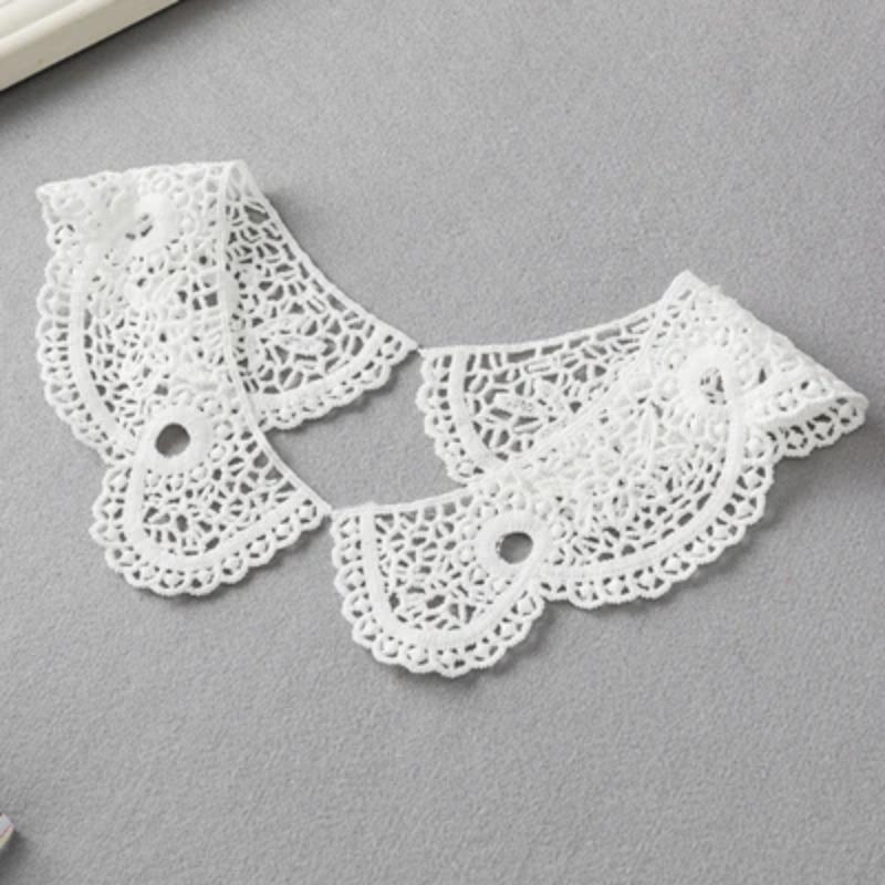 Lace Fabric Neckline Detachable Fake Collar DIY Breathable Scarf Around Neck Flower Sweet Hollow Comfortable Patch