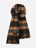 Autumn Winter Plaid Scarf Women Men Retro Black Checkered Warm Fringe Scarf Korean Fashion Soft Thick Shawl For Unisex Lady Male