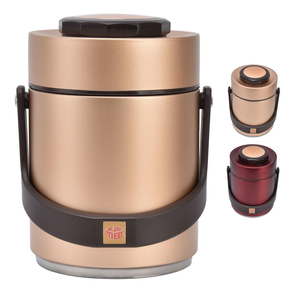 Vacuum Bento Lunch Box 304 Stainless Steel 3 Layer Portable Insulated Food Jar For Students Office Worker Work Travel Picnic