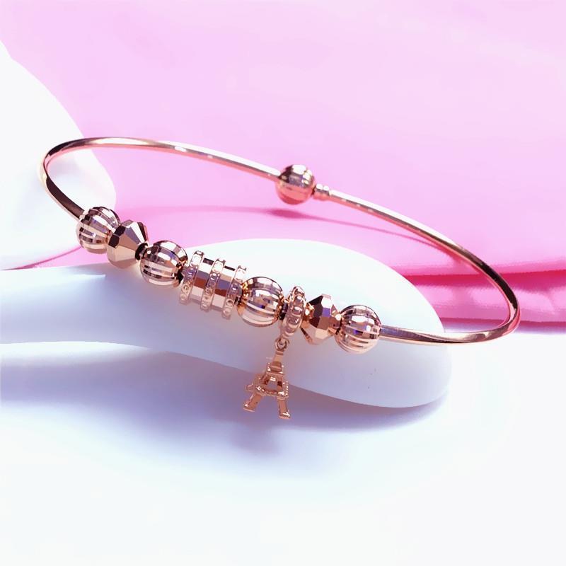 

Rose Gold-Plated Purple Gold Small Waist Bracelet, Simple And Advanced Temperament, Korean Version Of Colored Gold Jewelry. (approx. 18cm)