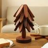Wooden Trivet Heat Resistant Table Mat Creative Wood Coaster Pot Holder Bowl Pad Kitchen Dining Decor