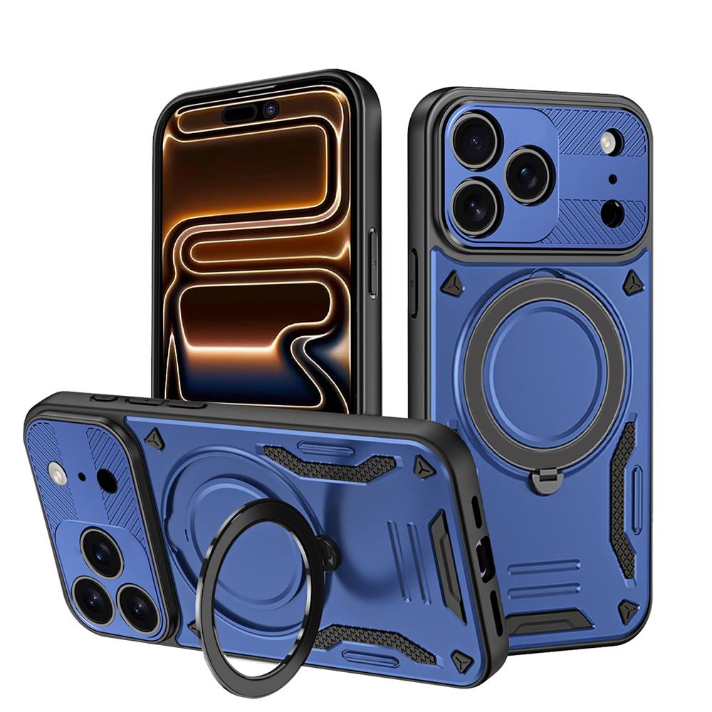 Luxury Armor Magnetic Case For iPhone 17 Air 16e 16 15 14 13 12 11 Pro Max Plus Ring Bracket Bumper Kickstand Protection Cover