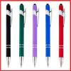 20-200 pens Wholesale Metal Ballpoint Pen Touch Screen Pen Office School Advertising Pen Custom Logo Text Laser Engraving
