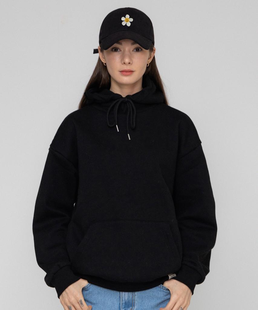 GRAVER [Unisex] Flower Dot Embroidered Ball Cap_Black