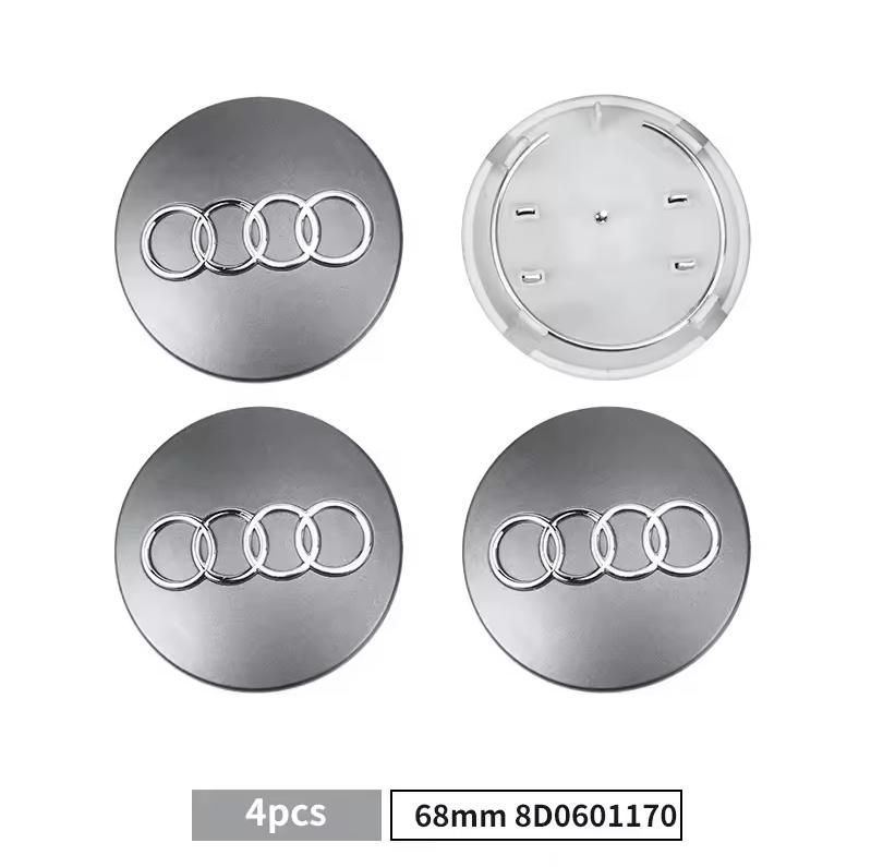 4 Stück 60mm 61mm 68mm 69mm Audi Radkappen Auto Radnabenabdeckungen Für Audi A1 A2 A3 A4 A5 A6 A7 A8 S3 S6 Q3 Q5 Q7 Zubehör