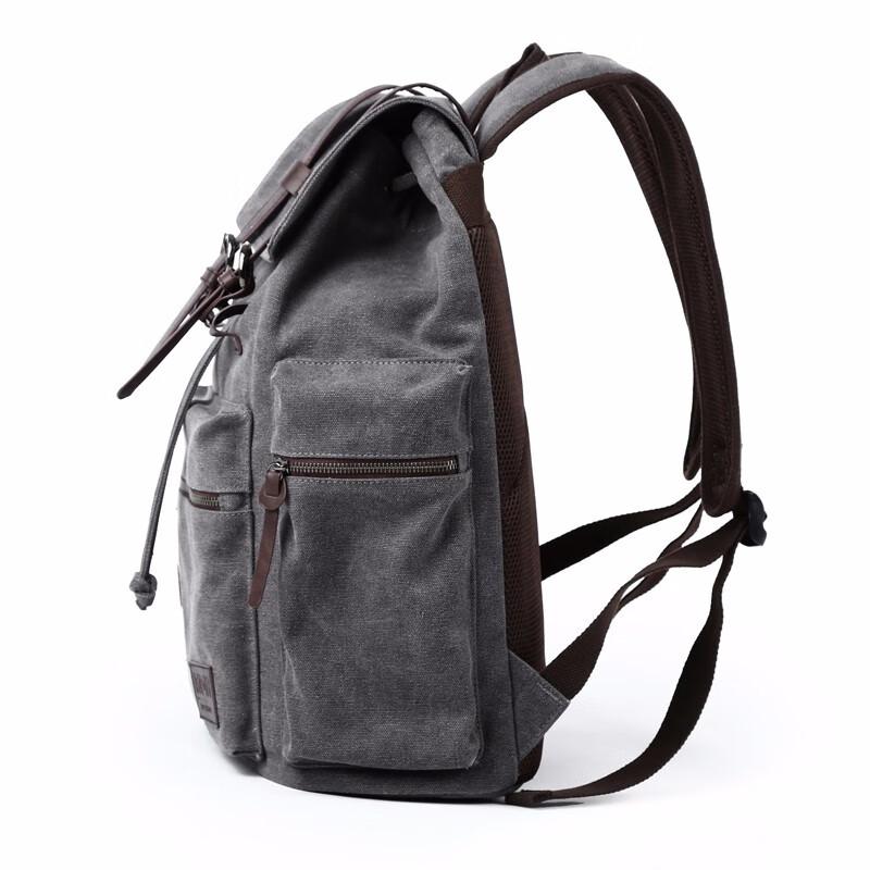 Canvas Travel Backpack, Casual Bag, Business and Commute Backpack, Grey