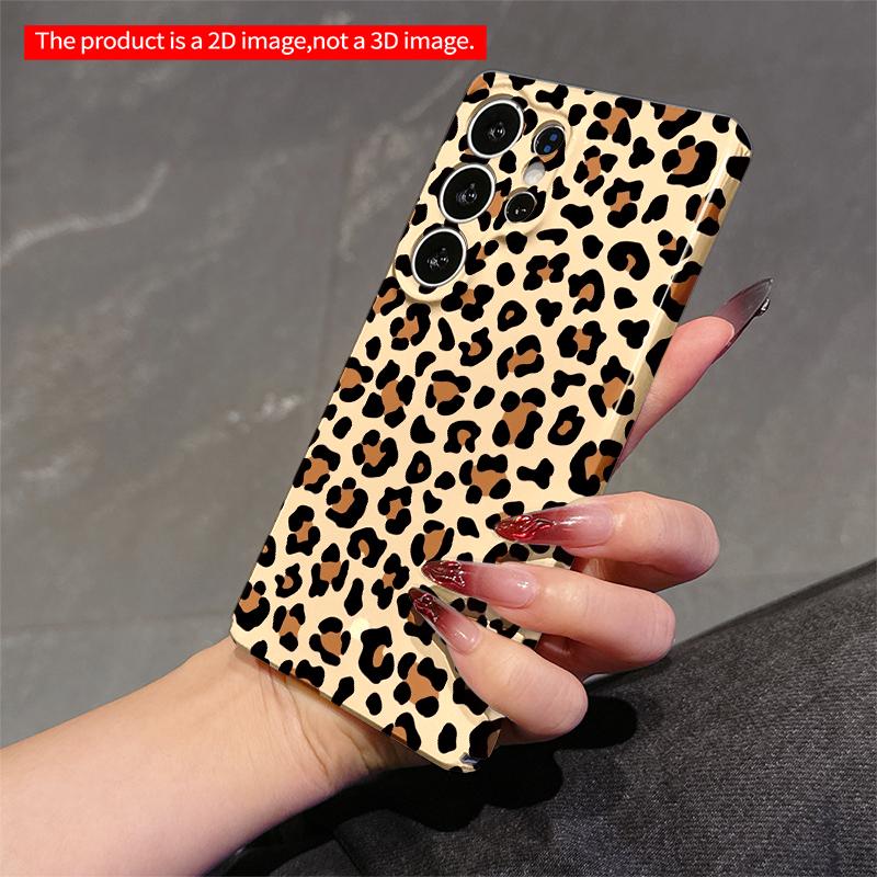 2DFlat Samsung Phone Case Leopard Print Phone Case Applicable To Galaxy S22 S23 S24 S25ULTRA S26 A12 A13 A14 A15 A16