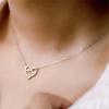 Huitan Novel Chic Heart Pendant Necklace Temperament Trendy Neck Accessories for Women Charming Gorgeous Wedding Party