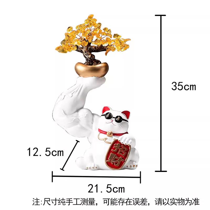 Creative Luxury Kirin Arm Cat Decoration Resin Animal Crafts Modern Home Decoration Store Opening Gift Housewarming Gift